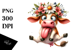 Cheerful Flower Crown, Creative PNG Product Image 1