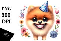 Watercolor Pomeranian Clipart Product Image 1