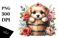 Cute Baby Dog with Big Eyes JPEG Product Image 1