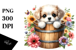Cute Baby Dog with Big Eyes PNG Product Image 1