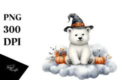 Polar Bear for Halloween, High-Quality PNG Product Image 1