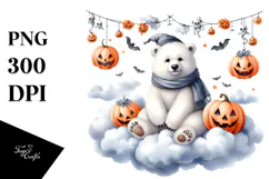 Cool Looking Hair Polar Bear for Halloween PNG Product Image 1