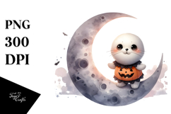 Cute Seal Digital Painting PNG Product Image 1