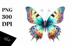 Colorful Butterfly Watercolor Clipart Product Image 3