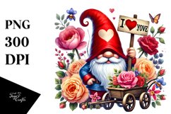 Detailed Gnome with Sign, Transparent PNG Product Image 1