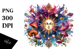 Magical Celestial Mushroom Tarot PNG Product Image 1