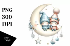 Pastel Christmas Gnomes PNG Product Image 3