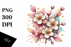 Pastel Stained Cherry Blossom, Transparent PNG Product Image 3