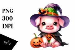 Cute Baby Pig for Halloween | Clipart Product Image 3