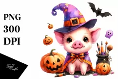 Cute Baby Pig for Halloween | Clipart Product Image 1