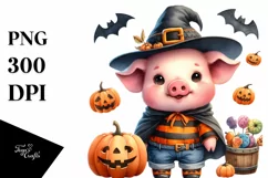 Cute Baby Pig for Halloween | Clipart Product Image 3