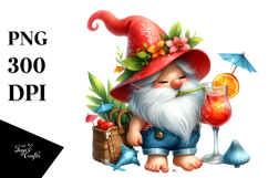 Whimsical Gnome Summer Cocktail PNG Product Image 1