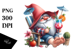 Whimsical Gnome Summer Cocktail PNG Product Image 1