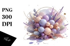Glossy Lavender with Metallic Insertions PNG Product Image 3