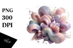 Glossy Lavender with Metallic Insertions PNG Product Image 3