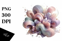 Glossy Lavender with Metallic Insertions PNG Product Image 3