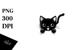 Simple Black Cat, Transparent PNG Product Image 1