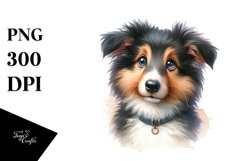 Watercolor Baby Collie Clipart Product Image 3