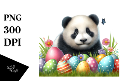 Digital Watercolor with Baby Panda, Transparent PNG Product Image 1