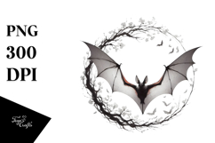 Very Simple Digital Painting of a Bat PNG Product Image 1