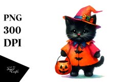 Cute Baby Black Cat Costume | Sublimation Clipart Product Image 3