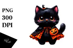 Cute Baby Black Cat Costume | Sublimation Clipart Product Image 3