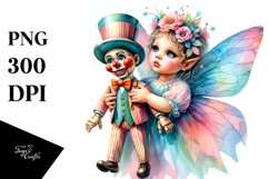 Colorful Fairy with Ventriloquist&#039;s Dummy, PNG Product Image 1
