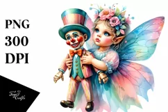 Colorful Fairy with Ventriloquist's Dummy, PNG Product Image 1