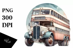 Vintage Dirty Bus, Transparent PNG Product Image 1