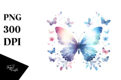 Cute Butterfly Painting PNG Product Image 1