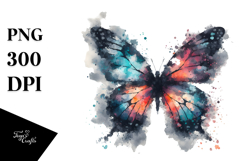 Grunge Butterfly Painting PNG Product Image 1