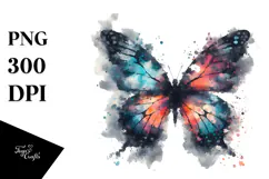 Grunge Butterfly Painting PNG Product Image 1