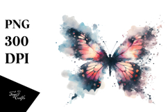 Grunge Butterfly Painting PNG Product Image 1