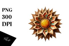 Sunflower Stained Watercolor Clipart Product Image 3