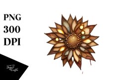 Sunflower Stained Watercolor Clipart Product Image 1