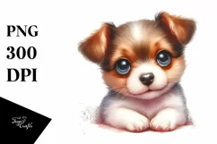 Watercolor Dog with Big Eyes PNG Product Image 3