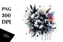 Colorful Black Watercolor Splash | Summer Clipart Product Image 3