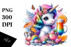 Colorful Unicorn in Speakeasy, PNG Product Image 3