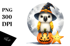 Cute Macaw Halloween Image PNG Product Image 1