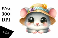 Funny Baby Mouse Sun Hat | Sublimation Clipart Product Image 1