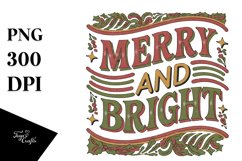 Merry and Bright Christmas Png Product Image 1