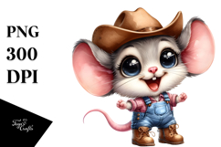 Baby Mouse with Hat and Boots Clipart Product Image 1