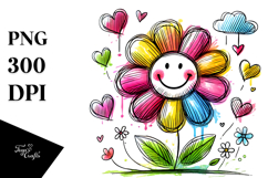 Scribbled Flower PNG Product Image 1