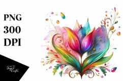 Watercolor Luxury Flower Splash Clipart Product Image 1