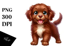 Happy Baby Cartoon Chesapeake Bay Retriever, Transparent PNG Product Image 1