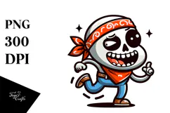 Goofy Cartoon Suggar Skull PNG Product Image 1