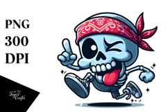 Goofy Cartoon Suggar Skull PNG Product Image 1