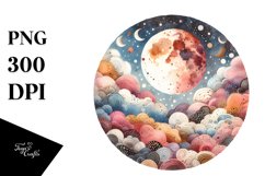 Washed Colorful Vintage Moon Product Image 1