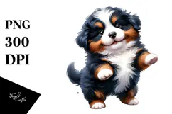 Expressive Bernese Mountain Dog PNG Product Image 1