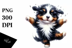 Expressive Puppy Bernese Mountain Dog PNG Product Image 3